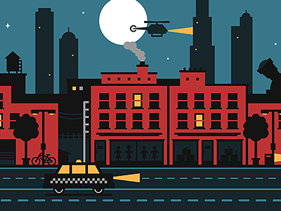 Urban Night ai builder kit buildings city illustration illustrator night shape town vector