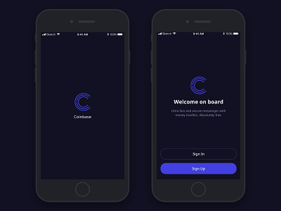 Daily UI challenge #001 — Sign Up app block chain dailyui dailyui 001 dark dayliui2018 registration signup splash ui