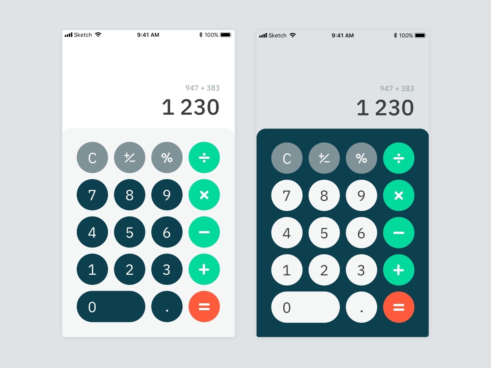 Daily UI Challenge #004 — Calculator By Kristina Motte On Dribbble