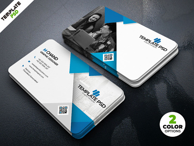 Minimalist Personal Business Card Design Template PSD