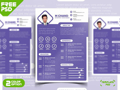 A4 Size Creative Resume CV Template PSD backupgraphic chand clean creative cv doc docx freepsd infographic job manager microsoft modern professional psd resume student template templatepsd word