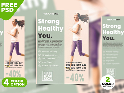 Fitness Flyer Poster Design Template PSD aerobic backupgraphic beauty body cardio chand corporate energy fitness flyer gym health healthy poster psdtemplate sport strong templatepsd webpsd yoga