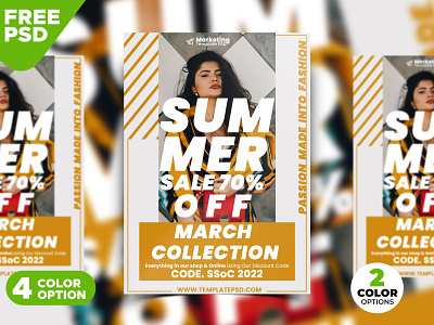 Summer Fashion Sale Poster Design PSD backupgraphic catwalk chand discount event fashion flyer instapost instastory modern online pandemic poster psdtemplate sale show style summer templatepsd webpsdstore