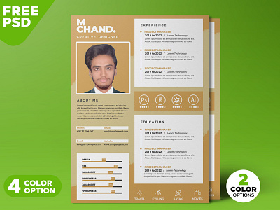 Download A4 Size Designer Resume PSD