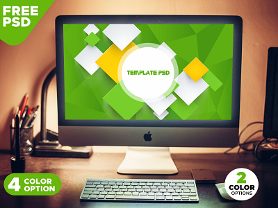 Download Apple iMac Desktop Mockup PSD