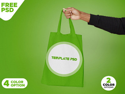 Download Canvas Bag with Hand Mockup PSD