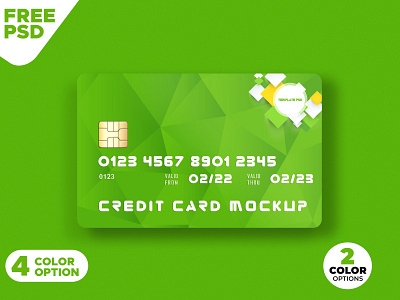 Free Credit Card Mockup PSD