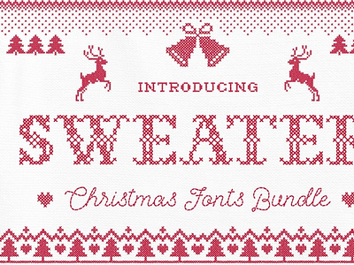 Sweater Font + BONUS Templates