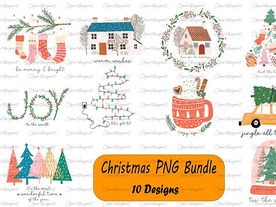 Christmas PNG Bundle Templates reindeer png