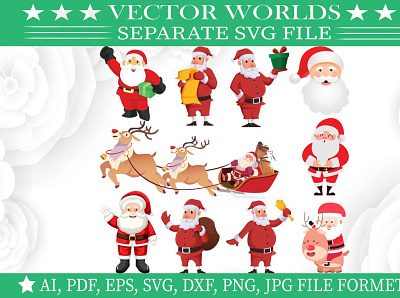Santa Claus SVG, Santa, Claus SVG Files merry