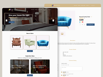 Furniture Store - Web Design clean design furniture homepage illustration illustration designs interface landing page modern product simple store web web design website