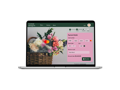 Flower Shop checkout page branding checkout checkout page credit card dailyui design flower app flowershop ui ux