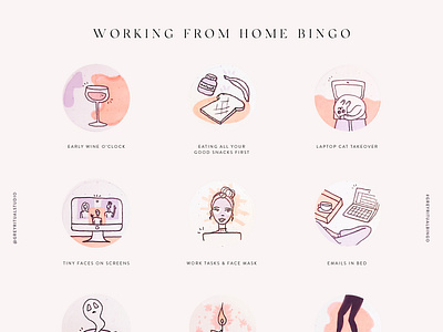 Working from home bingo