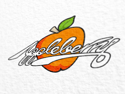 Appleberry apple appleberry behance berry fruit juice logo orange printed
