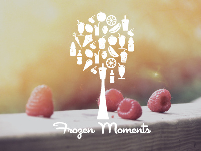 Frozen Moments awesome branding frozen fruit ice cream juice logo moments woodbridge