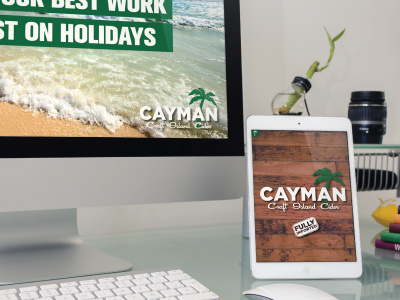 Cayman Craft Island Cider awesomeness brand cayman cider craft island logo mockup