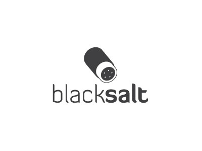 Black salt restaurant and bar black branding food logo restaurant salt