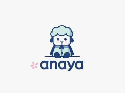 Anaya logo RD 04copy 01 01 01 baby blue branding cilabstudio design illustration line logo montreal montréal sheep