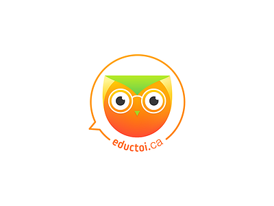 Logo Eductoi cilabstudio education eductoi formation logo montreal orange owl