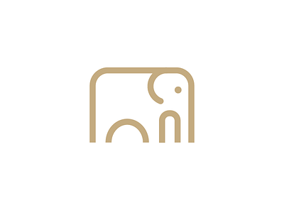 Elephant_Gold_V9 cilabstudio elephant logo montreal