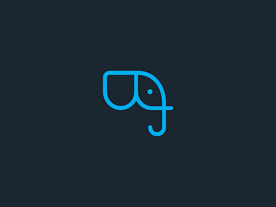 Elephant_5_April_2016 blue cilabstudio elephant line logo montreal