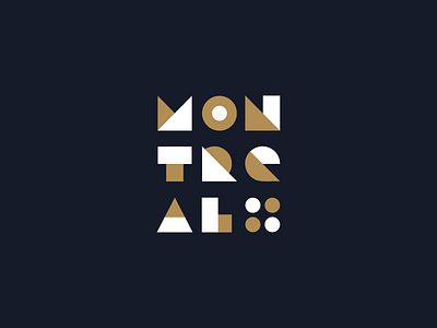 Montreal_Design design font gold montréal poster sérigraphie