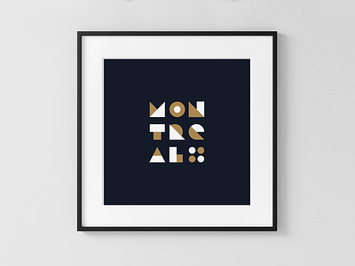 Montreal_Design_Poster design font gold montréal poster square sérigraphie
