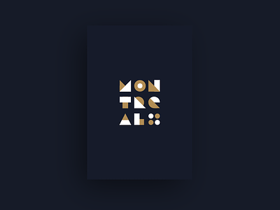 Montreal_Design_Poster design font gold montréal poster square sérigraphie
