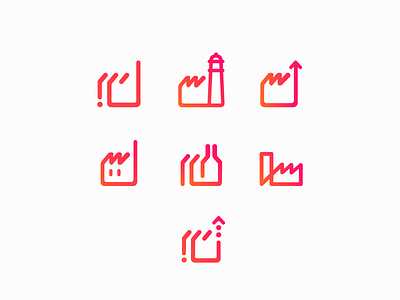 Factory_Icons factory icon line logo ui