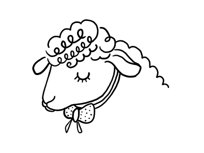Sheep_logo cilabstudio design drawing illustration logo montreal pencil sheep