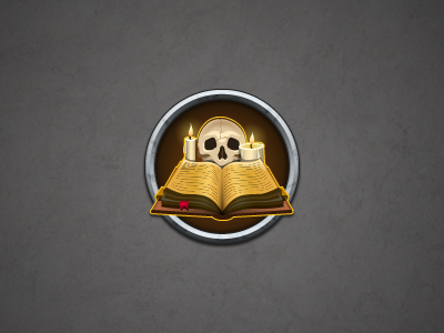 Part of the witchcraft icon kit (Skull) book candle icon illustrator magic photoshop skull ui witchcraft