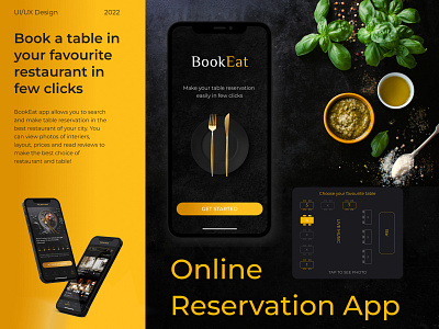 Restaurant Reservation App app booking branding design mobile reservation restaurants ui
