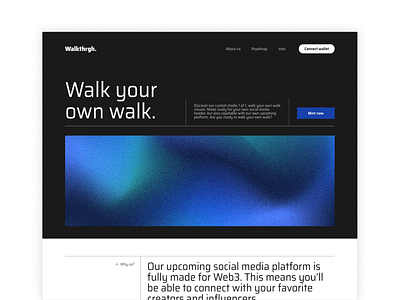 Socials header NFT webdesign