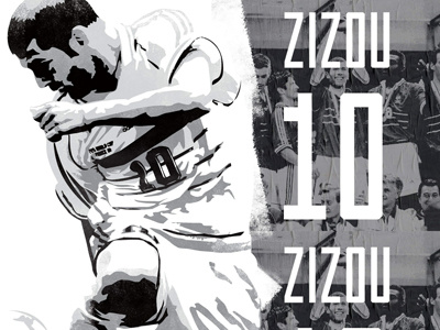 Zizou adidas football vector zidane