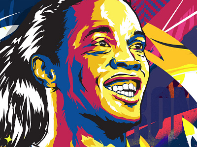 Ronaldinho football illustration ronaldinho soccer vector