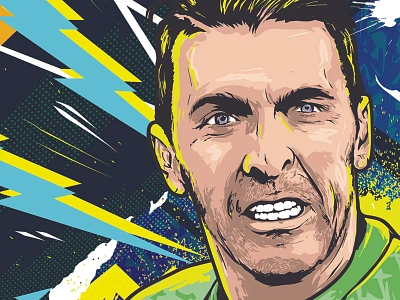 Buffon buffon football illustration juve soccer vector