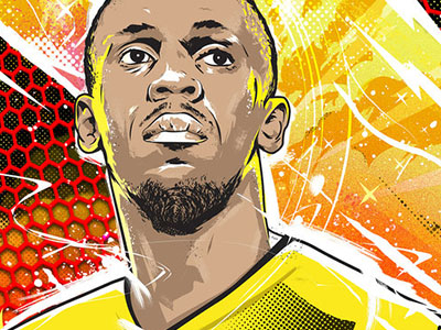 Usain Bolt X Dortmund bolt dortmund football illustration soccer