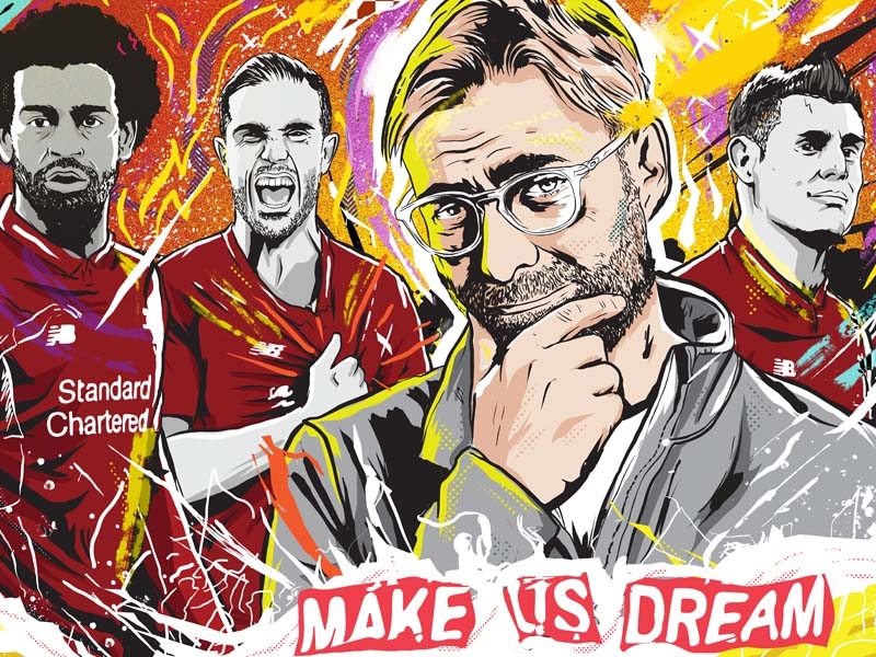 LFC - Make Us Dream football illustration klopp liverpool soccer