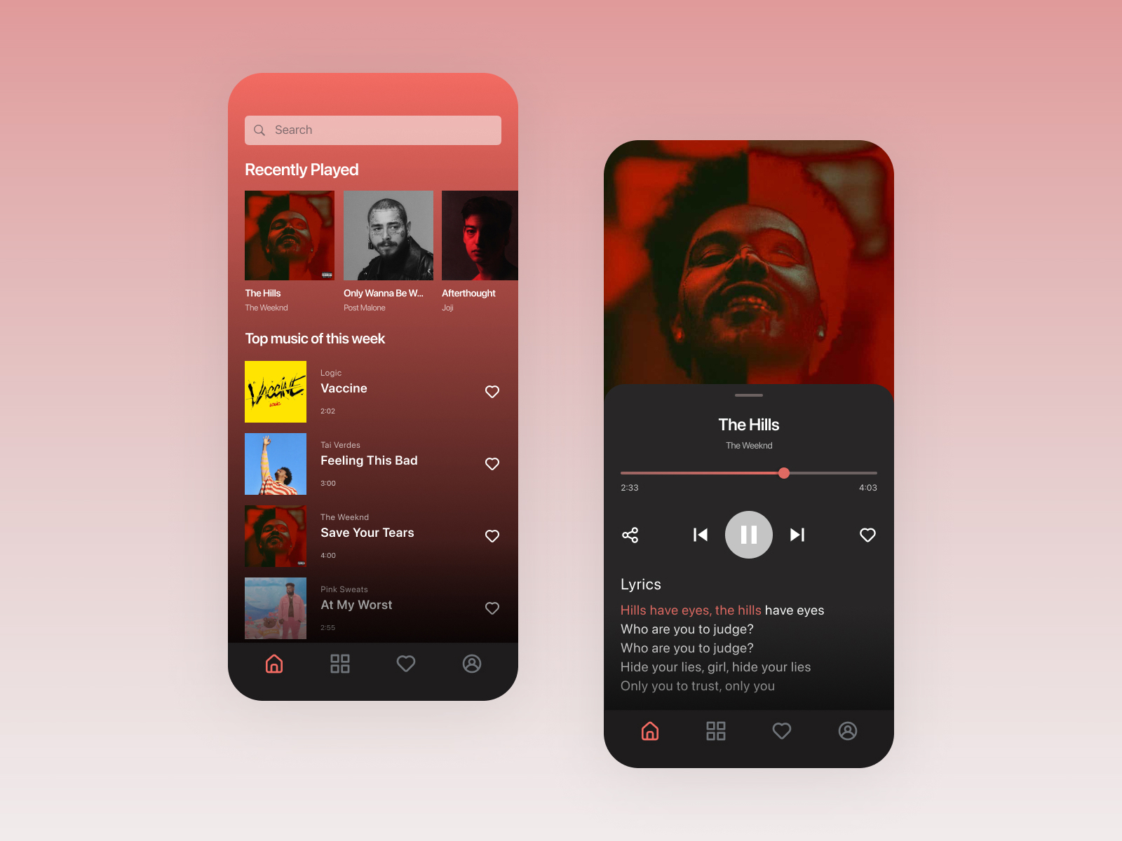 Music App UI by Marcux on Dribbble