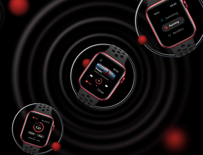 Fitness Tracker Watch UI fitness fitness tracker fitness ui smartwatch smartwatch mockups smartwatch ui smartwatch widget ui