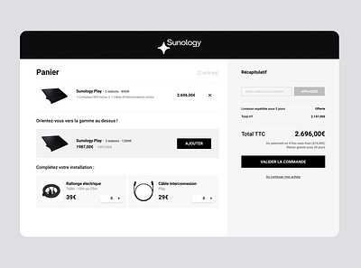 SUNOLOGY - Shopping Cart cart e commerce ui