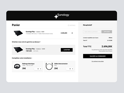 SUNOLOGY - Shopping Cart