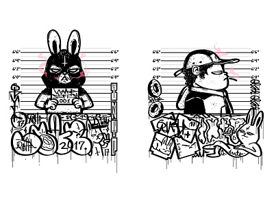 intp series - nines bunny digitalart graffiti illustration illustrator streetart vector