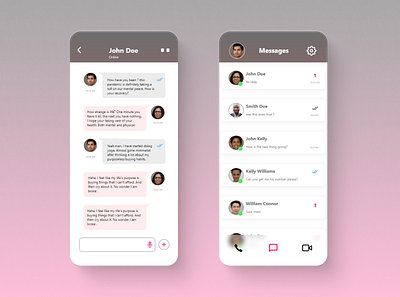 A Mobile Chat Interface design ui ux