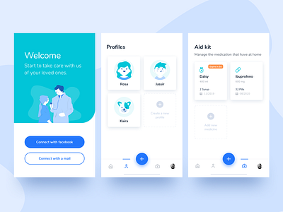 Medical app app design exploration interface interface design medical medical app medical care sketchapp ui ui design ux ui