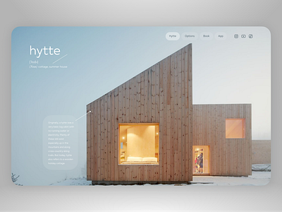 Modern Hytte Booking Website 🌿 freebie blur booking flat form home house modern realestate simple ui ux web