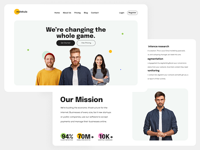 Creative Agency Landing page branding design graphic design illustration ui ux