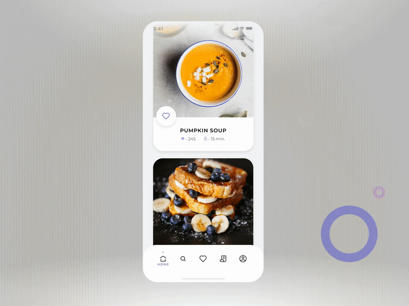 Recipe App. Video recipe.