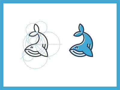 Happy whale goodwhale logo whale