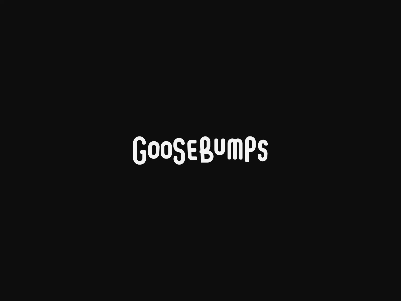 Goosebumps affinitydesigner branding customtype design graphicdesign lettering logo logotype motion design typography